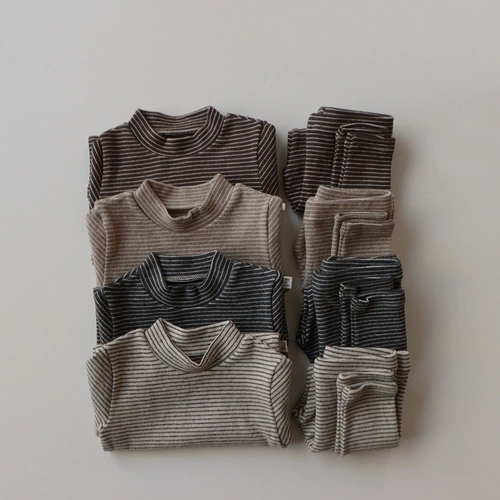 Детское нижнее белье, хлопковый удерживающий тепло комплект, демисезонное термобелье подходит для мужчин и женщин, детская пижама