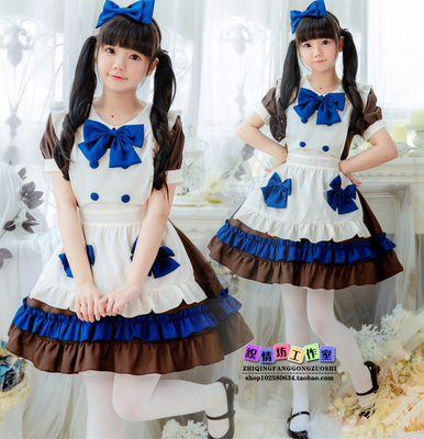 taobao agent 2021 Free shipping new gorgeous four -piece maid coffee coffee cute maid costume cosplay clothes large size