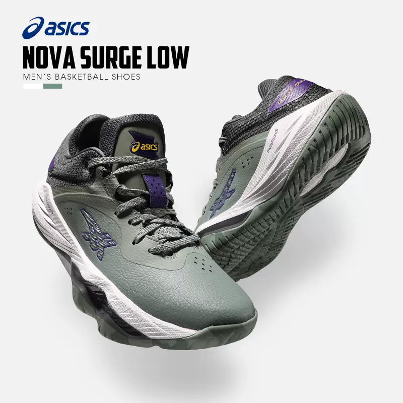 Asics/亚瑟士篮球鞋男子高帮NOVA SURGE 2实战缓震运动鞋1061A040-Taobao