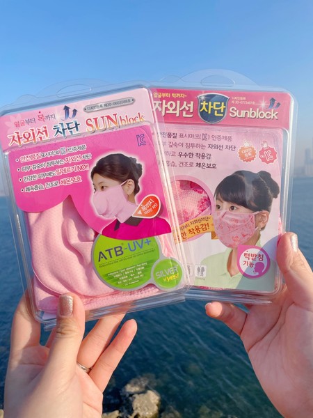 Быстросохнущая шелковая дышащая прохладная медицинская маска, Южная Корея, УФ-защита, с защитой шеи