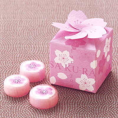 预定 日本零食品 超萌烂漫婚庆樱花金平糖 粉色樱花盒3粒入单盒装