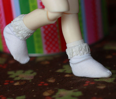 taobao agent 6 points BB.YOSD/BJDSIZE ~ Afflying/cute white socks in the original color wood ear ~