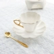 Phnom Penh White Flower Model Coffee Cup Disc+Золотая ложка