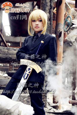 taobao agent Oly-*Original*Fate Zero Black suit Saber Cosplay clothing customization [Seiko]
