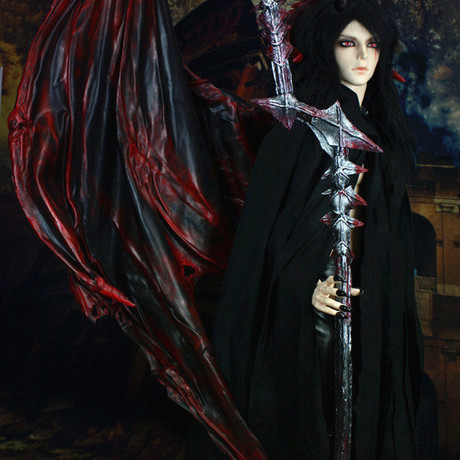 bjd翅膀 娃用翅膀 恶魔翅膀 逢魔时刻-地狱魔男 恶魔可动破洞翅膀