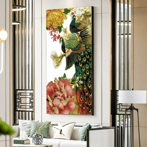 Flower Kai Gui Peacock Cross Emelcodery 2023 Новая вышитая гостиная, простые атмосферные цветы с высокой высокой высокой высокой