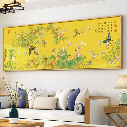 Bai Butterfly Picture Cross Emelceery 2023 Новая вышитая гостиная