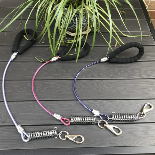 Пружинная стальная проволока, противоукусная тяговая веревка для собак, железная цепь из нержавеющей стали, веревка для больших и средних собак, золотистого ретривера, овчарки