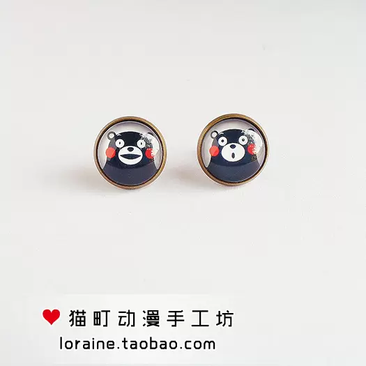 手工动漫刀剑乱舞三日月鹤丸清光安定刀纹家徽耳环耳钉耳夹耳饰 Taobao