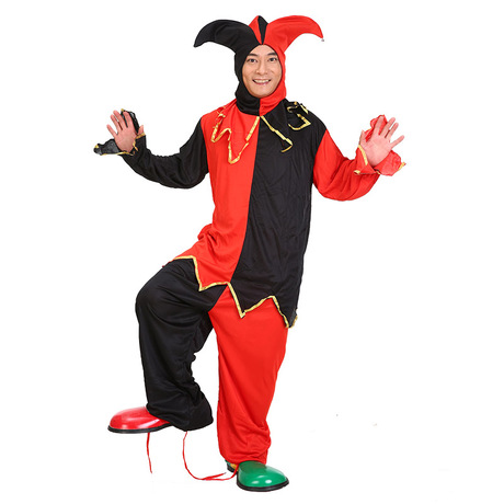小丑派对服装小丑cos套装小丑衣服装扮小丑男装小丑红黑小丑服装