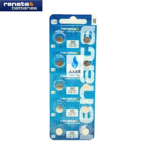 Рената Швейцария 397 SWOMI 1,55 В ilk Oxide Oxide Batter Aquatatch Acteration Sr726SW Батарея 1 цена