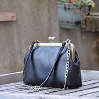Zhaixin handmade original 20cm first layer cowhide genuine leather retro casual portable shoulder crossbody bag women's mouth gold bag