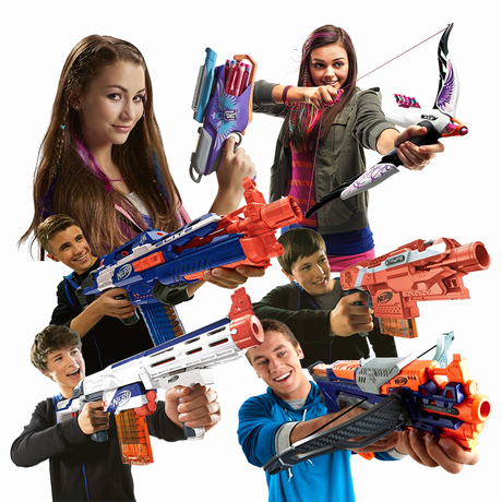 儿童礼物孩之宝nerf热火精英系列复仇软弹枪死拽夫玩具枪黄狙