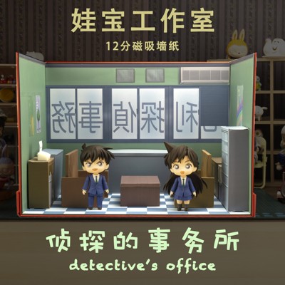 taobao agent 【OB11 Baby House Wallpaper】[Detective Office] Scene display storage GSC clay blind box BJD background