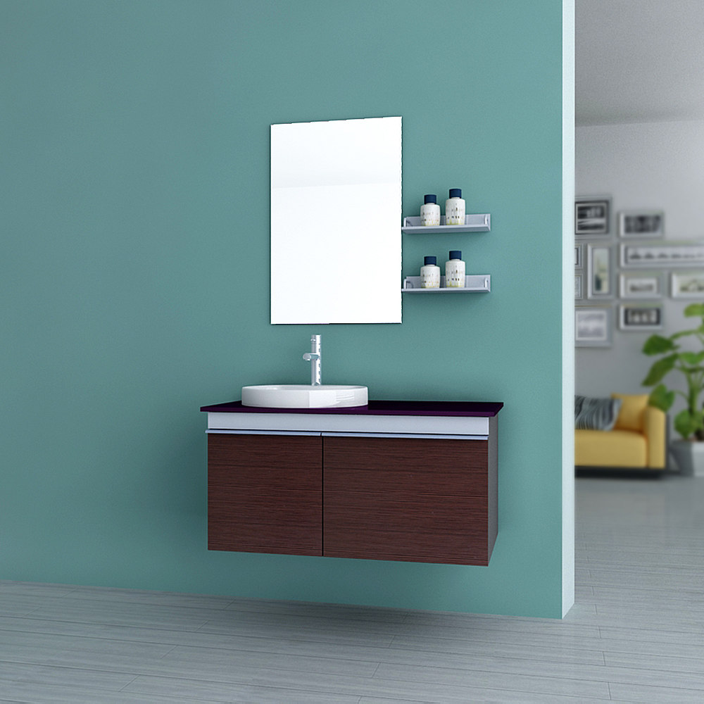 suncoo尚高卫浴浴室柜组合面盆洗手盆柜组合悬挂西伯200