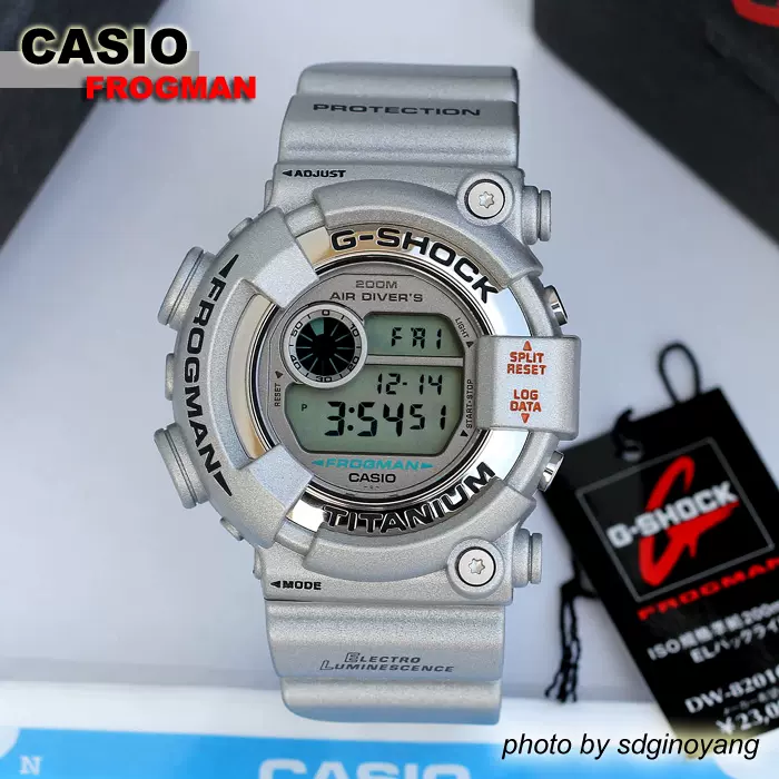 CASIO卡西欧G-SHOCK FROGMAN DW-8201GF-8JF(银蛙人)全新结束- Taobao