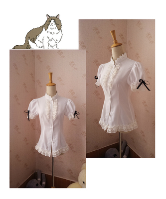 taobao agent Huamu of the Red Devils Museum of Wangchuanjing Family Custom Lolita shirts wear short -sleeved chiffon daily clothes