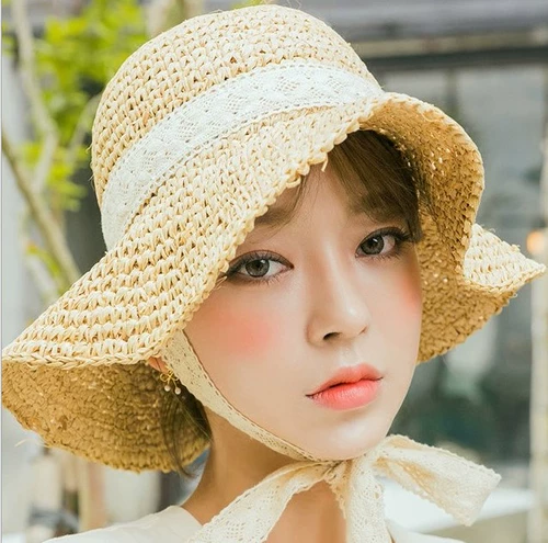 Свежая универсальная милая пляжная складная солнцезащитная шляпа на солнечной энергии, в корейском стиле, семейный стиль