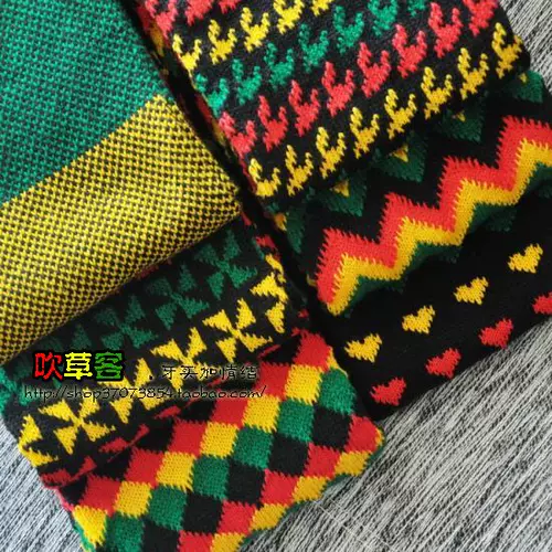 Специальное предложение [Blowing Cao Passenger] Ямайка Раста Громовая регги -регги, желтая и зеленая апрельская бумага