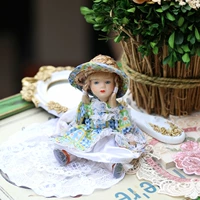 Маленькая антикварная глина, кукла, Германия, 90 года, 20см, коллекция