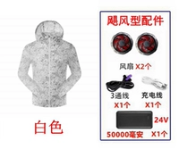 Белый + вентилятор 24 В + банк питания ураганного типа на 50 000