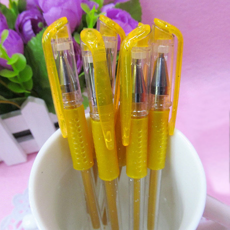 抄经笔 抄经书专用金黄色闪光笔 中性抄经水笔笔荧光1.8内孔批发