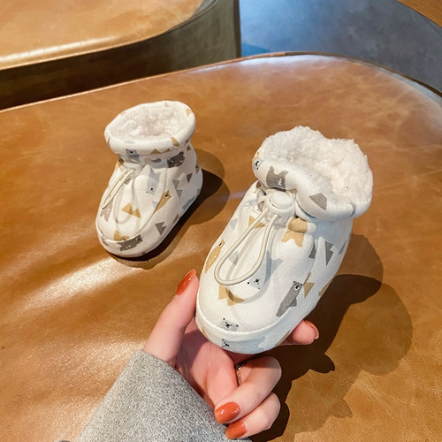 Удерживающая тепло детская демисезонная обувь для новорожденных подходит для мужчин и женщин для девочек для раннего возраста, 1 лет, мягкая подошва, 0-6-12 мес.