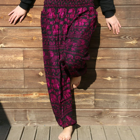 泰国灯笼裤 大象休闲裤女波西米亚纯棉宽松大码长裤 民族风瑜伽裤