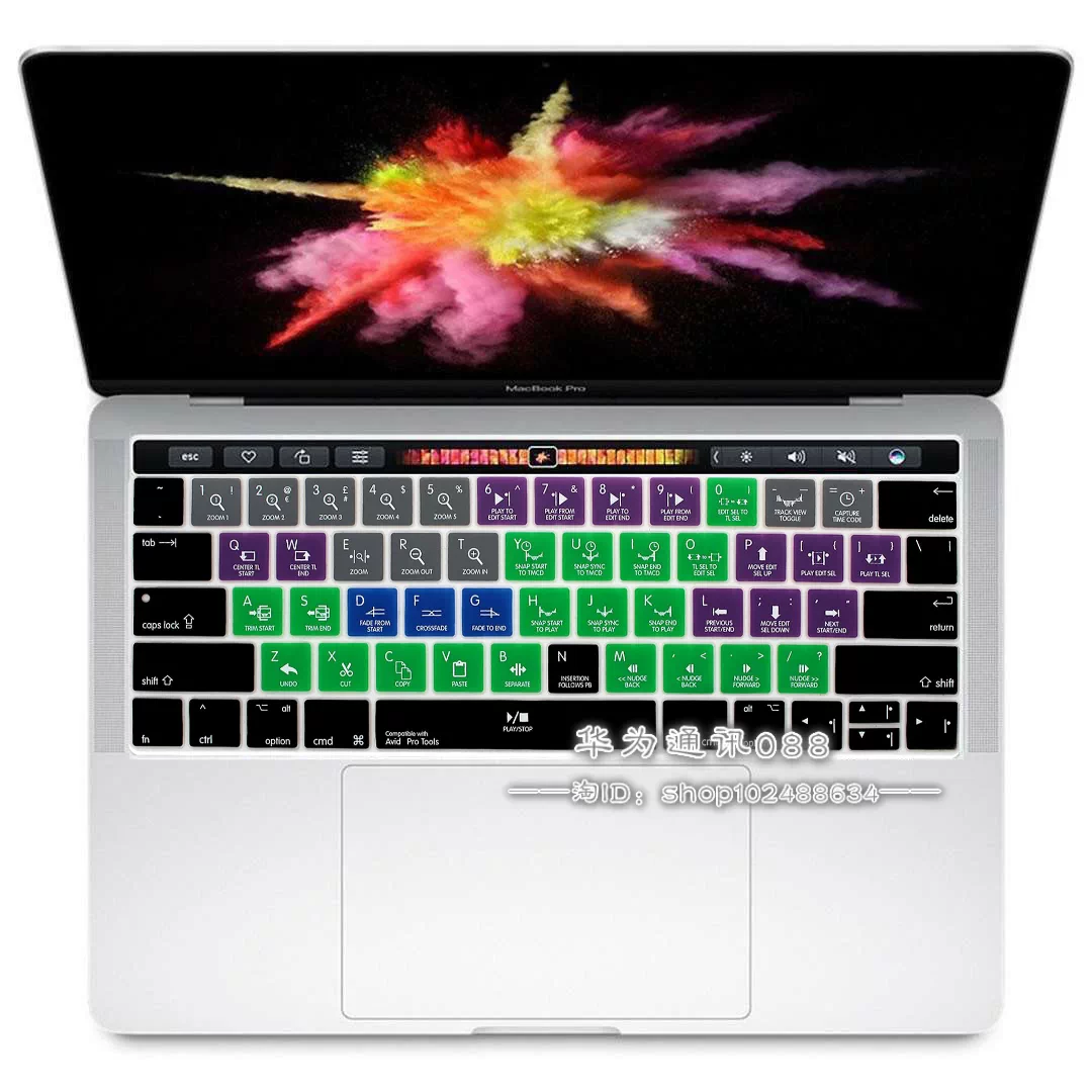适用于苹果mac笔记本键盘膜macbook Air Pro 13 3 15寸韩文韩语贴