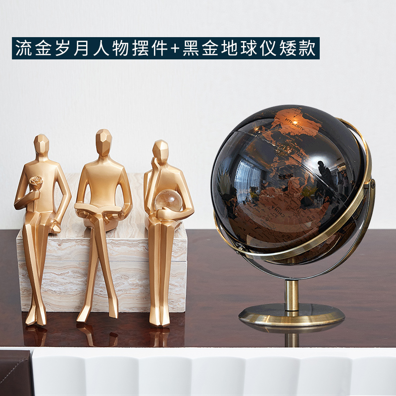 European style light luxury globe creative crafts metal ornaments modern living room office desktop home decorations