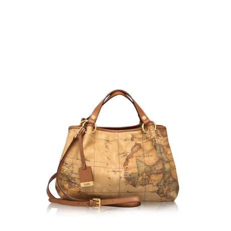 意大利代购马天尼地图包alvieromartini女式经典手提单肩斜跨中号