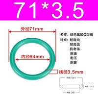 Внешний диаметр зеленого фтора 71*3,5 [5]