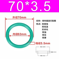 Внешний диаметр зеленого фтора 70*3,5 [5]