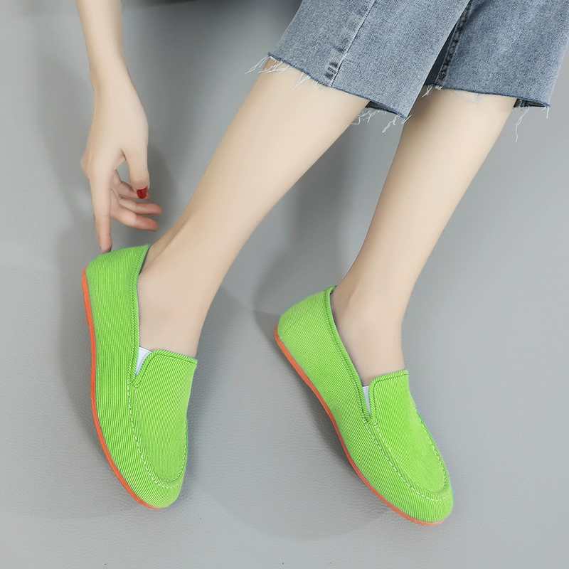 レディーススリッポン 軽量柔軟防滑底レディース幅広快適スリッポン