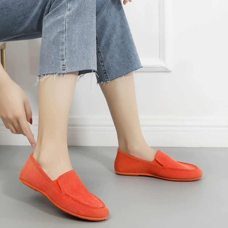 レディーススリッポン 軽量柔軟防滑底レディース幅広快適スリッポン