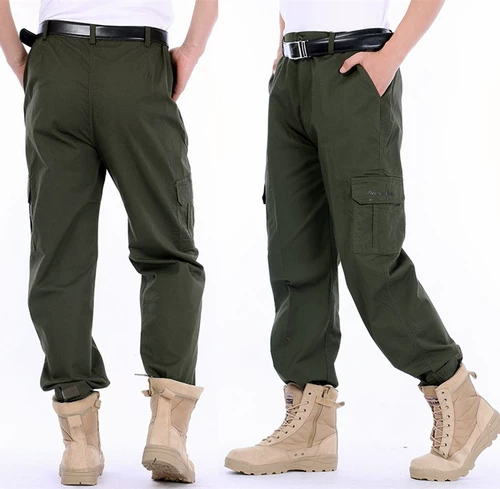 Летние тонкие хлопковые дорожные штаны для работы, большой размер