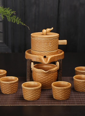 高档复古五谷丰登自动茶具套装功夫茶具茶杯泡茶器