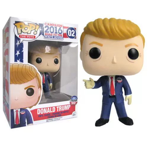 Домашняя Funko Pop02 Американские выборы 2016 года, президент США Дональд Трамп, коробка, яйцеобразная упаковка