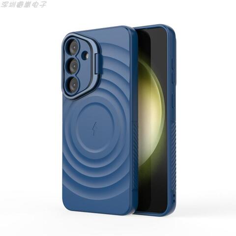 Matte Gray Concentric Circle MagSafe , , 14 Phone Case