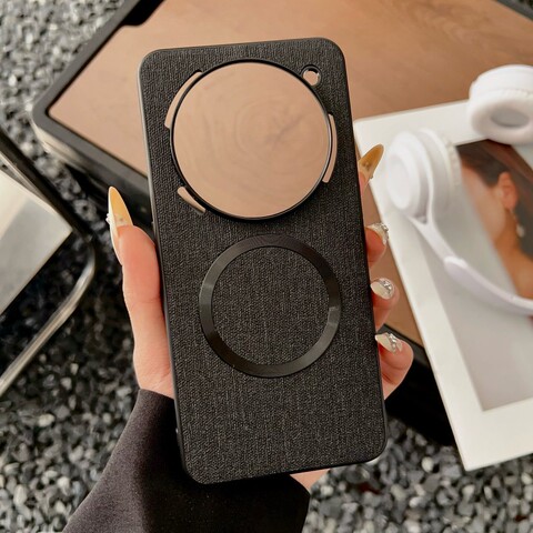 Gray Canvas Rose Gold Mirror MagSafe iPhone Case