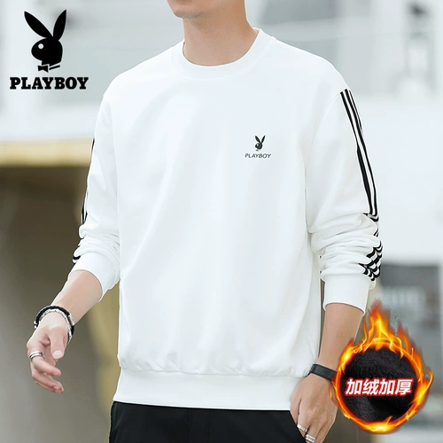 Playboy, мужская зимняя удерживающая тепло утепленная толстовка для школьников, 2022, увеличенная толщина