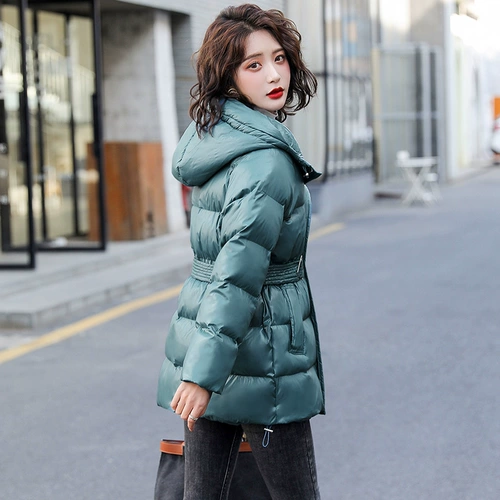 Пуховик, длинная зимняя куртка, плащ, 2020 года, в корейском стиле, средней длины, увеличенная толщина