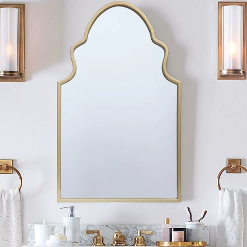 Европейское стиль инопланетное зеркало в ванной комнате нерегулярное висящее настенное зеркало Светловое роскошное заправка