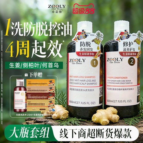 生姜侧柏叶防脱固发 大容量全家享 800ml*2