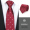 8厘米富贵红白点手打赠领带夹