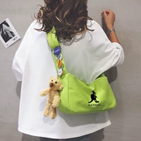 DS-X088 Плековой сумка зеленый+медведь и щит h