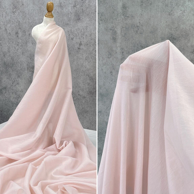 taobao agent Light pink real silk cotton cloth ultra -thin slightly penetrated and elegant soft glutinous design lining shirt Hanbok fabric