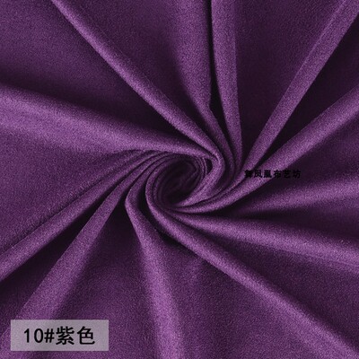 taobao agent Purple four-sided stretch suede fabric, thin single-sided brushed imitation deerskin plush fabric, soft and smooth