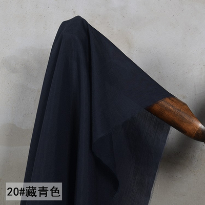 taobao agent Blue black navy blue tencel silk cotton lining fabric Light and slightly transparent non-stretch lining shirt Hanfu breathable fabric