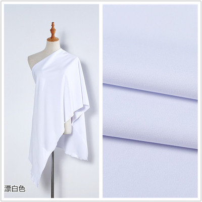 taobao agent Pure white bleach white and white knitted elastic force twist Roman cloth skirt skirt pants suit fabric smooth